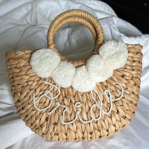 Woven “BRIDE” bag